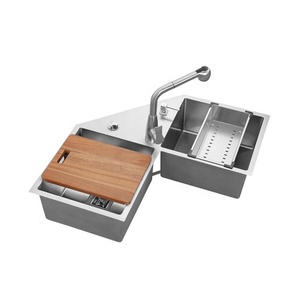 Oem bướm góc bồn rửa nhà bếp tùy chỉnh organizadores de cocina hogar Y cocina rửa căn hộ lưu vực bát đôi Bồn Rửa Nhà Bếp - Product Image 3