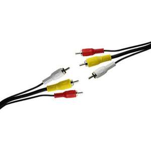 Cavo audio/video 3 RCA maschio a 3 RCA maschio, ideale per la trasmissione del segnale e la connessione di dispositivi audio e video. - Product Image 1