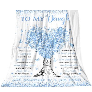 Daughter Birthday Gift Flannel <b>Blanket</b> <b>Throw</b> <b>Blanket</b> Nap <b>Blanket</b> Lightweight Breathable for Bed Sofa Couch Custom Print - Product Image 5