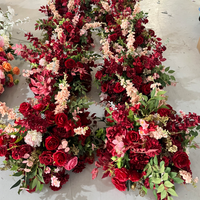 Bloemenbal centerpiece M-FB81 Wit Koningsblauw Bloemen Grote Bordeauxrode Bloemenballen Bruiloftdecoratie & Benodigdheden