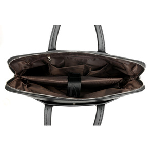 Mới đơn giản dập nổi máy tính xách tay cặp lớn PU da cặp với dây kéo đóng cửa da mềm cho công việc - Product Image 3