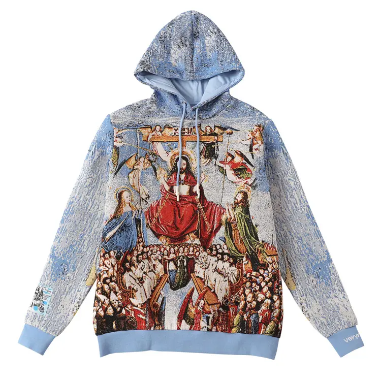 Customized Hoodies Tapestry Clothing Woven Streetwear Tapestry Carpet Hoodie