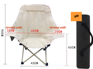 Chaise longue à dossier haut extérieure en option multicolore noire, chaise de camping pliante extérieure, banc de pêche élargi portable pour la maison - Product Image 3