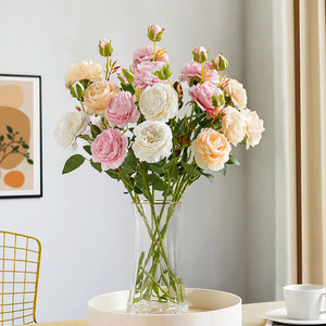 <b>Artificial</b> <b>Peonies</b> Silk Flowers High Simulation Wedding Decor Table Arrangement Classic Style Reusable Indoor Outdoor Use - Product Image 3