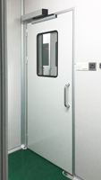 Portes battantes modernes en acier galvanisé, design industriel personnalisé pour hôpitaux, portes automatiques pour salles blanches, entrée principale, ateliers et appartements