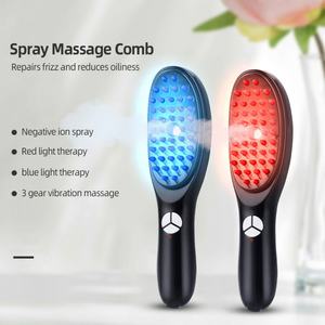 Peigne de massage capillaire avec applicateur pour le cuir chevelu, pour l'introduction d'essences capillaires, doté de lumière rouge et de courant EMS - Product Image 6