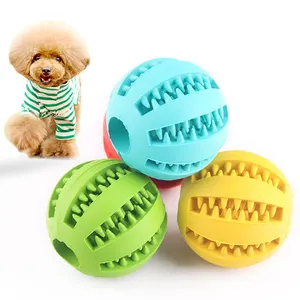 Juguetes interactivos de goma para perros pequeños y medianos, juguetes inteligentes Iq para mascotas, pelota de plástico para comida, resistente a mordeduras, Oem/Odm