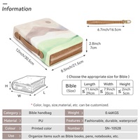 Sac de rangement pour Bible en cuir PU, étanche, design personnalisé, vente en gros d'usine, pour filles