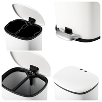 SY métal étape poubelle en acier inoxydable pressage Type poubelle avec couvercle pédale poubelles pour cuisine poubelle stockage à la maison