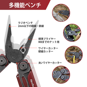 Pince pliante <span class=keywords><strong>multifonction</strong></span> <span class=keywords><strong>mini</strong></span> portable à prix d'usine, outil combiné pour camping, extérieur, bricolage, OEM, en acier inoxydable, pour sertissage - Product Image 3
