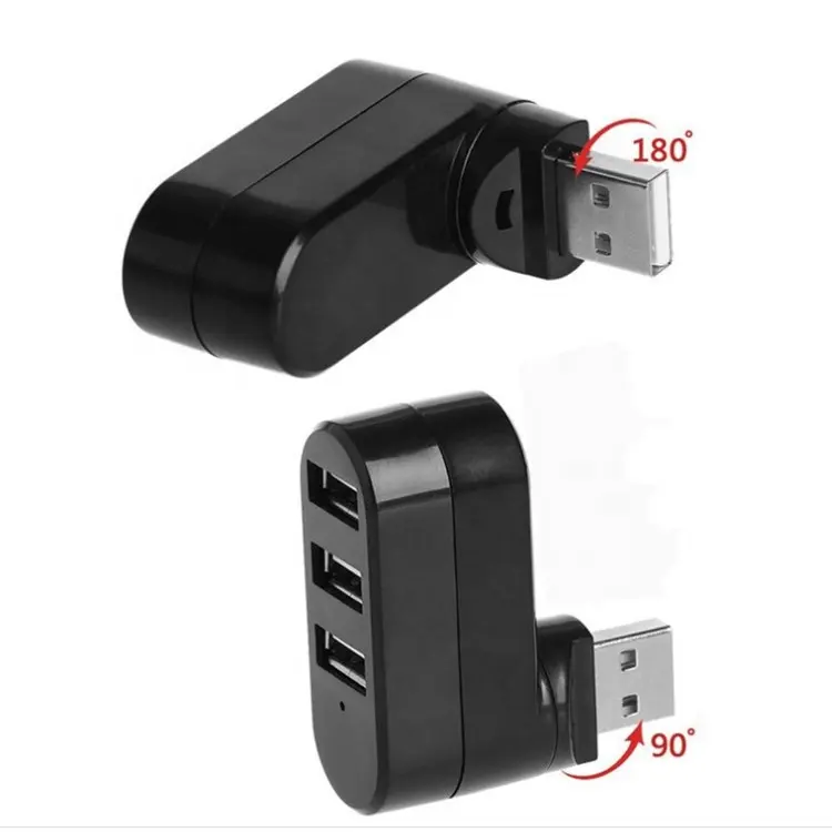 Hub USB multiporta 2.0 Mini Hub USB adattatore Splitter rotante ad alta velocità per Notebook portatile per PC Mac