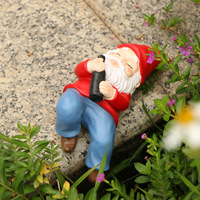 Statue de gnome ivre en résine de style européen, décoration de bureau