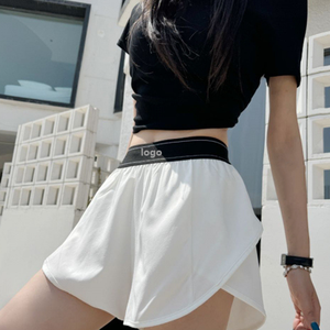 Shorts de sport <span class=keywords><strong>2</strong></span>-<span class=keywords><strong>en</strong></span>-<span class=keywords><strong>1</strong></span> respirants et élastiques pour <span class=keywords><strong>femme</strong></span> de marque de luxe – Idéal pour la course, le yoga et le cyclisme - Product Image 4