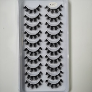 Crea tu propia marca, 10 pares de pestañas vegana, naturales, hechas a mano, 5d, desgastadas, falsas - Product Image 2