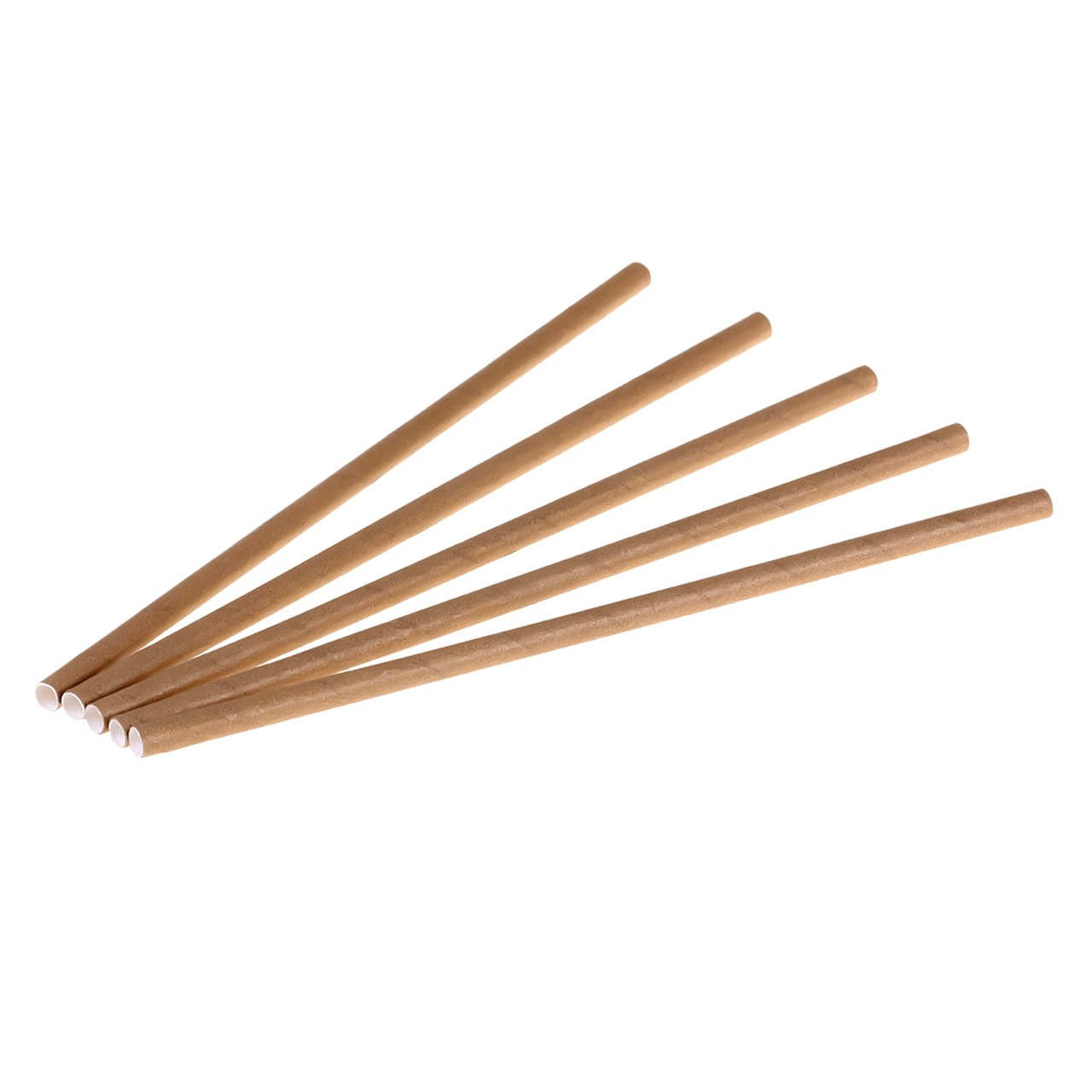 Biodegradable Paper Straw, Brown, 15 cm x 7 mm in diameter