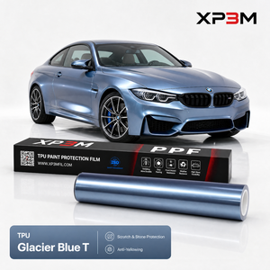 XP3M Glacier Blue OEM Gloss TPU Color PPF Car Wrap Vinyl 7.5 Mil Self Healing Anti Scratch Anti Yellowing Air Release Channel - Product Image 1