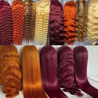 Cabello Remy Indio 613 HD para Peluca, con Nudos Decolorados Transparentes, Sin Pegamento, Largo, 180-400g