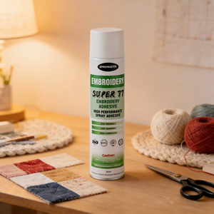 Adhesivo en Aerosol <span class=keywords><strong>para</strong></span> Bordados Super 77 - Sin Manchas, Sin Residuos <span class=keywords><strong>para</strong></span> Telas Blancas, <span class=keywords><strong>Ropa</strong></span> de Bebé, Lencería, Juguetes - Product Image 2