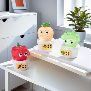 Breloques en résine lumineuses au design populaire, motif légumes de dessin animé, avec jeu de mots amusant, mini figurines de légumes, cabochons pour loisirs créatifs DIY - Product Image 3