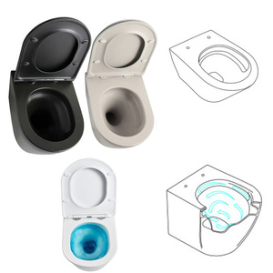 Inodoro inteligente de China con asiento suave, shattaf, consola para inodoro, inodoro para escuela, inodoro suspendido sin borde Tornado - Product Image 3