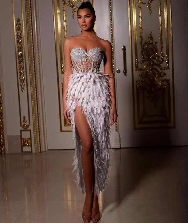 Fashion Bodycon Dress Inclined Shoulder Mini Homecoming Dress Sexy Night Club Party Dresses Y3054