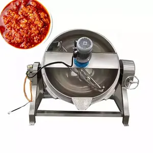 500 Liter Steam Jacketed Cooking Pot With Stirrer Double Jacketed Kettle With Mixer Steam Jacketed Kettle Price