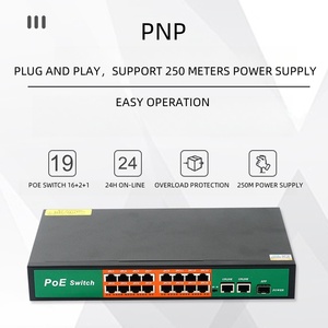 ANPA không được quản lý <span class=keywords><strong>16</strong></span>-<span class=keywords><strong>Port</strong></span> PoE <span class=keywords><strong>Switch</strong></span> 2 uplink 1 SFP 100Mbps kích thước nhỏ gọn QoS cho lớn video giám sát AP-10316KE Ethernet RJ45 - Product Image 6