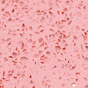 POWER STONE OEM/ODM kristal buatan batu kuarsa Bintang Pink kuarsa lempengan untuk dapur Pulau meja PSSS008-2 baru