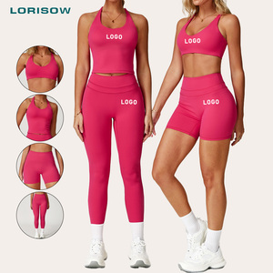 Conjunto Deportivo <span class=keywords><strong>de</strong></span> 2 Piezas para Mujer <span class=keywords><strong>de</strong></span> Secado Rápido al por Mayor para Gimnasio y Fitness con Logo Personalizado - Product Image 1