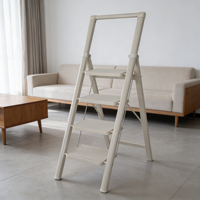 Nouvelle conception d'échelle pliante portable pour la maison, échelle à marches en acier moderne, 4 marches épaissies, capacité de charge de 150 kg pour atelier