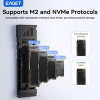 EAGET SE630D-1 10Gbps Adattatore per SSD M.2 NVMe SATA PCIe in Alluminio, Case USB 3.2 Tipo C per Disco Rigido