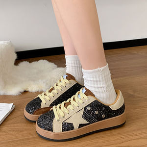 Trend Classic Luxury Women's <strong>Trainer</strong> Sneakers Casual Thick Skateboarding Bling <strong>Trainers</strong> for Walking Style - Product Image 4