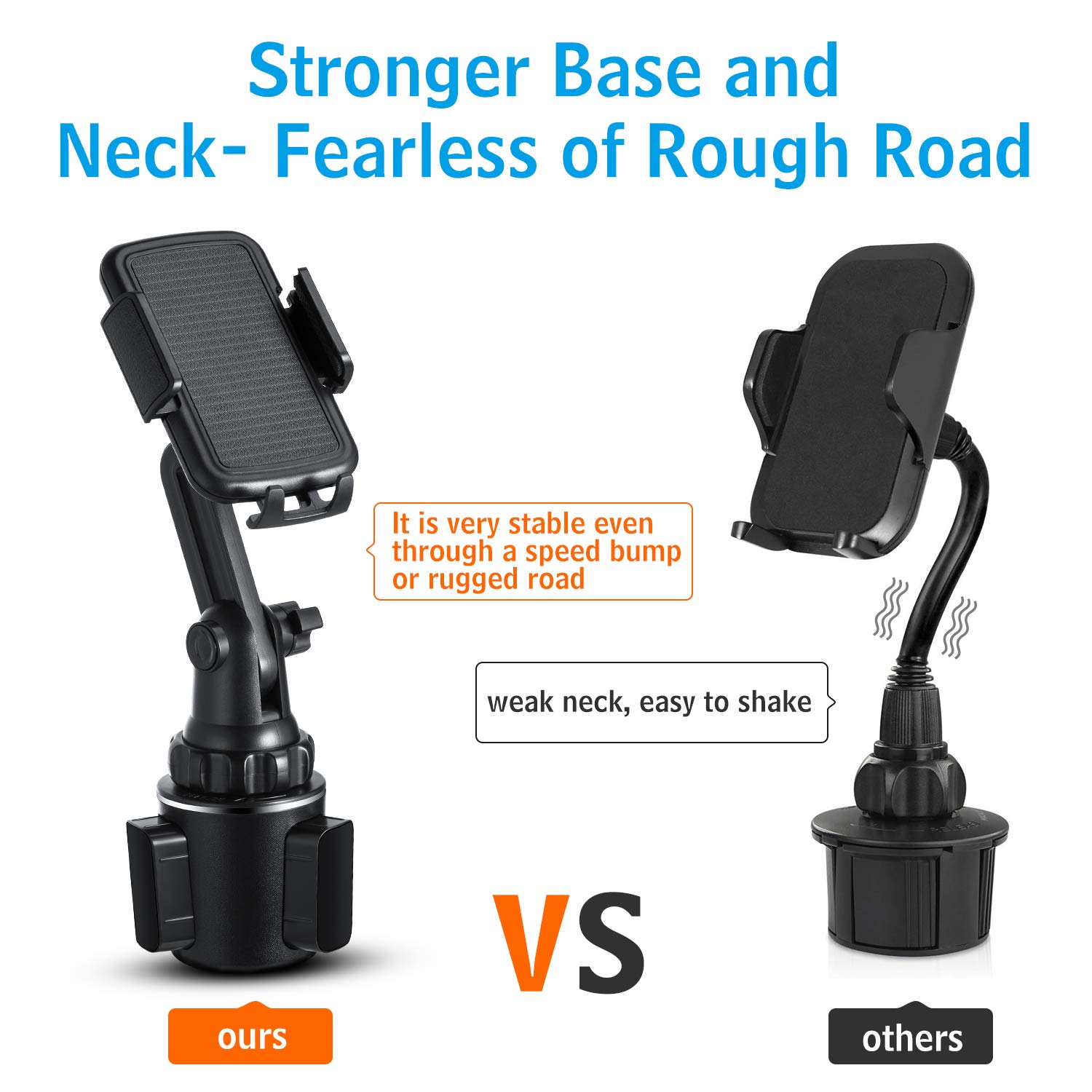 Cup Holder Phone Mount for Car - Universal Cupholder Cradle Cup Phone Holder for Truck with Adjustab