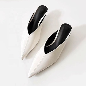 Women Low Thin Heels Slippers Sexy <b>Pointed</b> <b>Toe</b> on Shoes Dress Summer Outdoor Office Ladies Sandals - Product Image 4