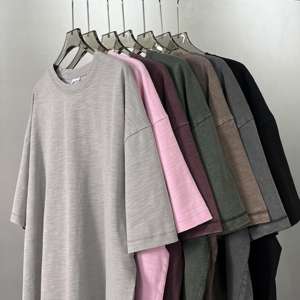 Camiseta Retro para Hombre al por Mayor Transfronteriza, 100% Algodón, Oversize, con Estampado por Descarga, Logotipo Personalizado, Manga Corta - Product Image 1