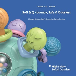 Nouveauté 2026 : Jouet de dentition pour bébé, balle sensorielle en silicone, hochet rotatif à agripper pour nouveau-né et nourrisson - Product Image 4