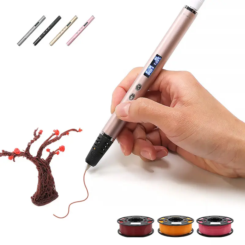 Twotrees low temperature 3d drawing pen pla/abs filament 3d printer pens, usb educational toy 3d printing pen set
