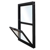 Ventana vertical de PVC con elevación, insonorizada, con barra de rejilla deslizante y cristal hueco, personalizable, para comercio exterior norteamericano