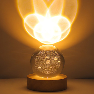 Base de Exhibición LED de Madera en Cubo al por Mayor para Lámpara de Luna de <span class=keywords><strong>Astronauta</strong></span>, Decoración de Habitación, Lámpara de Mesa para Esfera de Cristal, Iget Lámpara Esférica de Luna - Product Image 5