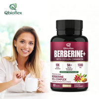 Compléments alimentaires à l'extrait de berbérine Qbioflex OEM/ODM 1300 mg avec cannelle de Ceylan HCI, capsules de berbérine