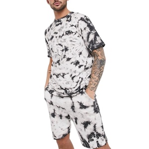 ขายส่งที่กำหนดเองเสื้อผ้าแขนสั้นฤดูร้อนชุด2ชิ้นเสื้อและกางเกงขาสั้นชุดที่มีโลโก้ของคุณเอง - Product Image 2