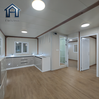 Maison conteneur extensible moderne de 20 pieds, 3 chambres, maison modulaire préfabriquée de luxe, mini-villa pour hôtel de villégiature