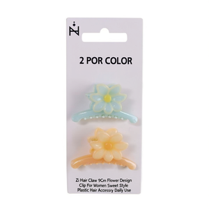 Pinza para el pelo Zi de 9 cm con diseño de flor para mujer, estilo dulce, accesorio para el cabello de plástico para uso diario - Product Image 1