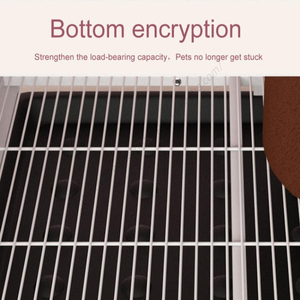 ผู้ผลิตขายส่งกรงสัตว์เลี้ยงขนาดใหญ่แบบคู่สำหรับสุนัขและสัตว์เลี้ยงอื่นๆ  ปรับแต่งได้ พร้อมถาดพลาสติกลายทึบ - Product Image 3