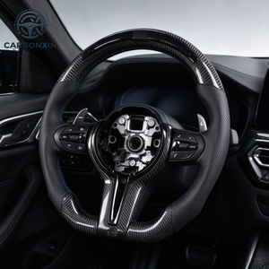 Volant sport en cuir et fibre de carbone pour modèles BMW M5/M2, design sportif à 3 branches, Plug & Play, prix de gros usine - Product Image 6