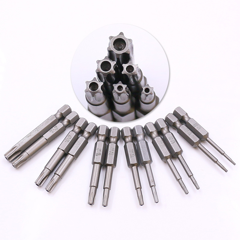 Magnetische 1/4 "Hex Steel S2 Torx Schroevendraaier Bits S2 Security Torx Driver Bit