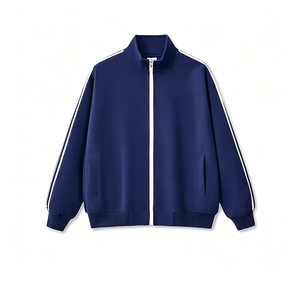 Completo Set Tuta Sportiva Casual da Uomo Vintage con Zip e Cappuccio, 340 GSM, Pesante, Personalizzabile - Felpa e Pantaloni Sportivi da Uomo - Product Image 3