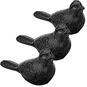 Presse-papiers en fonte métallique en forme d'oiseau, finition bronze foncé, statue animale pour la décoration intérieure, presse-papiers de table - Product Image 1