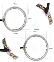 Kit de phares LED Angel Eye pour automobile avec ballast, 80mm 95mm, 6 couleurs au choix