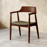 Chaises de restaurant modernes et durables en bois massif avec dossier en cuir - Utilisation commerciale pour restaurants, hôtels, cafés et salons de thé